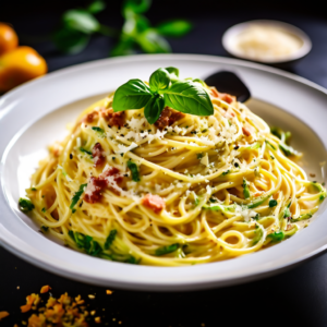 Healthy Low Carb Spaghetti Carbonara with Veggie Noodles
